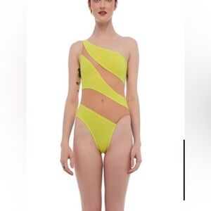 Norma Kamali snake mesh mio in color star fruit